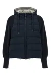 Brunello Cucinelli Padded Hooded Knit Down Jacket