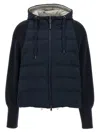 Brunello Cucinelli Padded Hooded Knit Down Jacket