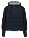 Brunello Cucinelli Padded Hooded Knit Down Jacket