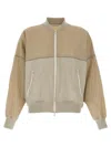 Brunello Cucinelli Panelled Sweatshirt With Ribbed Cuffs And Hem