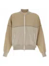 Brunello Cucinelli Panelled Sweatshirt With Ribbed Cuffs And Hem