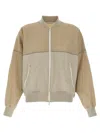 Brunello Cucinelli Panelled Sweatshirt With Ribbed Cuffs And Hem