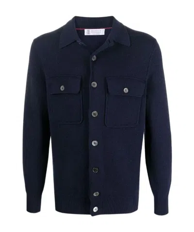 BRUNELLO CUCINELLI BRUNELLO CUCINELLI PATCH POCKET KNITTED CARDIGAN