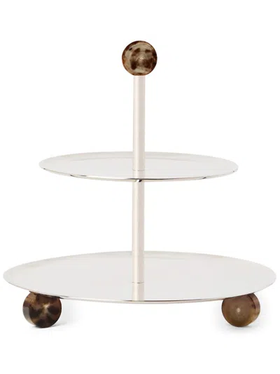 Brunello Cucinelli Two-tiered Serving Stand In Grey