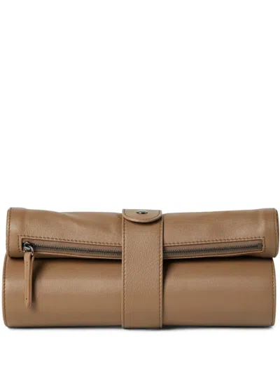 Brunello Cucinelli Two-tone Leather Chess Set In Brown