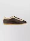 Brunello Cucinelli Two-tone Leather Sneakers Round Toe In Multi