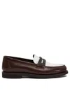 Brunello Cucinelli Brown Loafers With Monile Detail And Chain In Leather Woman