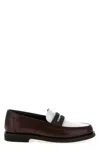 Brunello Cucinelli Brown Loafers With Monile Detail And Chain In Leather Woman