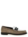 Brunello Cucinelli Beige Loafers With Monile Detail And Chain In Suede Woman In Black