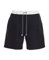 Brunello Cucinelli Two-tone Swimming Trunks In Black