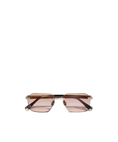 Brunello Cucinelli Tyler 18k Gold-plated Titanium Frame In White
