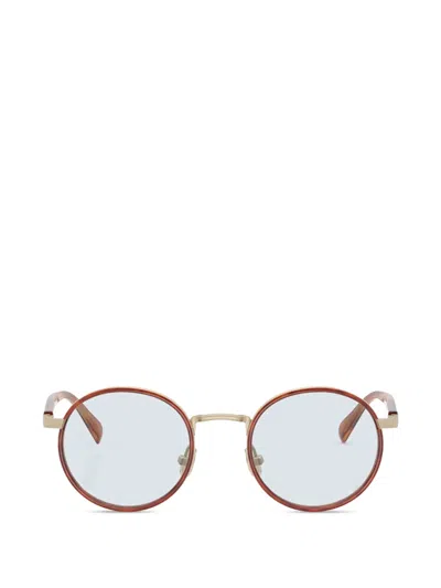 Brunello Cucinelli Tyler Round-frame Glasses In Brown