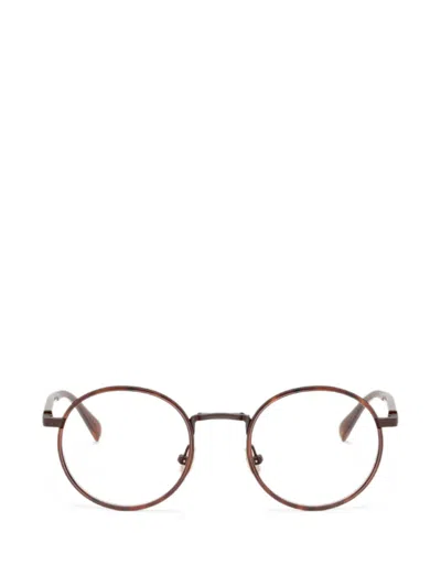 Brunello Cucinelli Tyler Round-frame Glasses In Brown