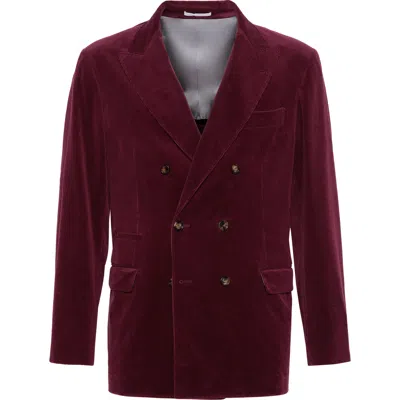 Brunello Cucinelli Uconstructed Blazer In Purple
