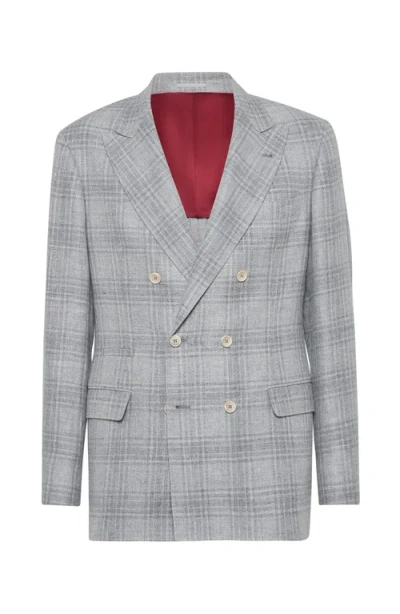 Brunello Cucinelli Uconstructed Blazer In Grey