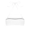 Brunello Cucinelli Women White Techno Jersey Monili Bikini Bandeau Top