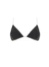 Brunello Cucinelli Brown Techno Jersey Bikini Top In Black