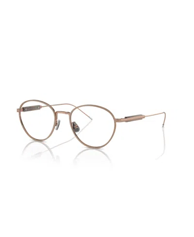Brunello Cucinelli Unisex Phantos Eyeglasses, Bc1003t In Rose Gold