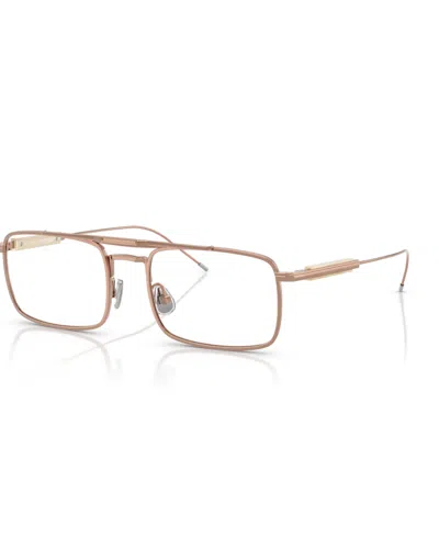 Brunello Cucinelli Unisex Rectangle Eyeglasses, Bc1006t In Gold