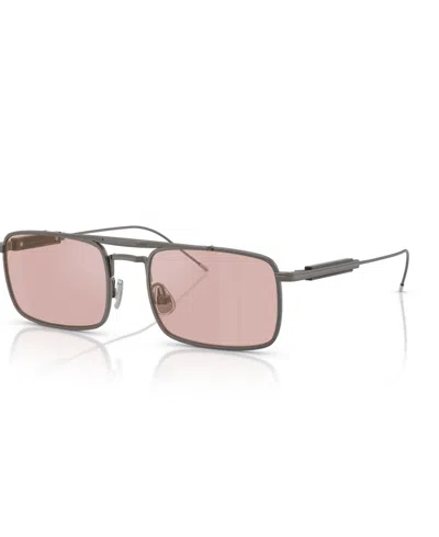 Brunello Cucinelli Unisex Rectangle Eyeglasses, Bc1006t In Gray