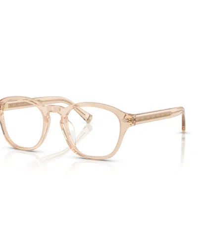 Brunello Cucinelli Unisex Square Eyeglasses, Bc4006 In Orange