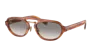 Brunello Cucinelli Engraved Acetate Oval Aviator Sunglasses In Desert