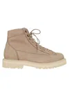Brunello Cucinelli Nubuck Hiking Boots In Brown
