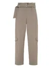 Brunello Cucinelli Virgin Wool-blend Cargo Trousers In Brown