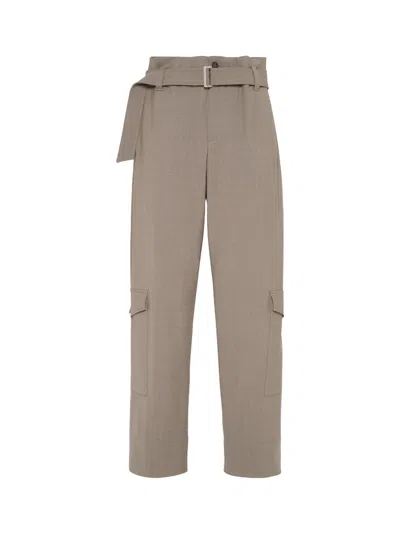 BRUNELLO CUCINELLI BRUNELLO CUCINELLI WOMEN UTILITY TROUSERS MUD