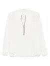 Brunello Cucinelli Monili Silk Blouse In White