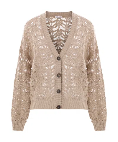 BRUNELLO CUCINELLI BRUNELLO CUCINELLI V-NECK BUTTONED CARDIGAN