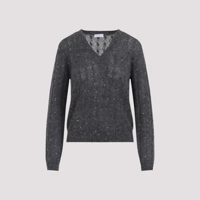 BRUNELLO CUCINELLI V-NECK CABLE PULLOVER