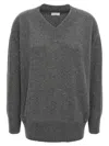 Brunello Cucinelli V-neck Cashmere And Silk Blend Sweater In Gray