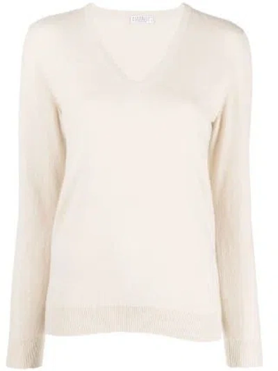 Brunello Cucinelli V-neck Cashmere Sweater Beige In Neutral