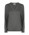 Brunello Cucinelli V-neck Cashmere Sweater In Black