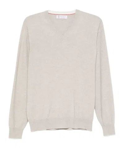 BRUNELLO CUCINELLI V-NECK CASHMERE SWEATER