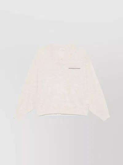 BRUNELLO CUCINELLI V-NECK CHEST POCKET KNITWEAR M/L