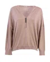 BRUNELLO CUCINELLI V-NECK KNITTED JUMPER