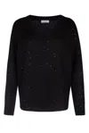 Brunello Cucinelli Sequin Sweater Sweaters And Cardigans Black In Black