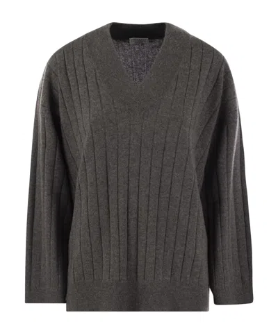 BRUNELLO CUCINELLI BRUNELLO CUCINELLI V-NECK KNITTED JUMPER
