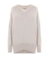 Brunello Cucinelli V-neck Long-sleeved Sweater In White