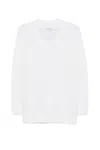 Brunello Cucinelli Relaxed Fit Lightweight Sweater With Deep V-neckline In White