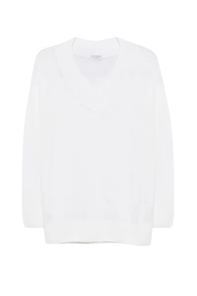 BRUNELLO CUCINELLI BRUNELLO CUCINELLI V-NECK LONG SLEEVE KNITWEAR