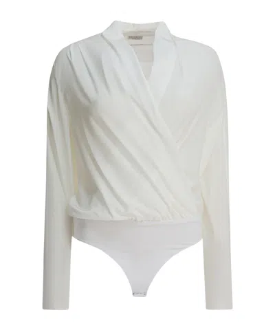 BRUNELLO CUCINELLI BRUNELLO CUCINELLI V-NECK LONG SLEEVED BODYSUIT