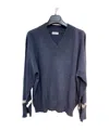 Brunello Cucinelli V-neck Long-sleeved Sweater In Blue
