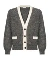 Brunello Cucinelli V-neck Long-sleeved Sweater In Gray