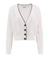 Brunello Cucinelli V-neck Long-sleeved Sweater In White