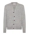 Brunello Cucinelli Alpaca-blend Cardigan In Gray