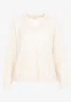 Brunello Cucinelli V-neck Mohair Sweater In Beige