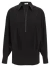 Brunello Cucinelli V-neck Shirt Monile Shirt And Blouse Black In Black